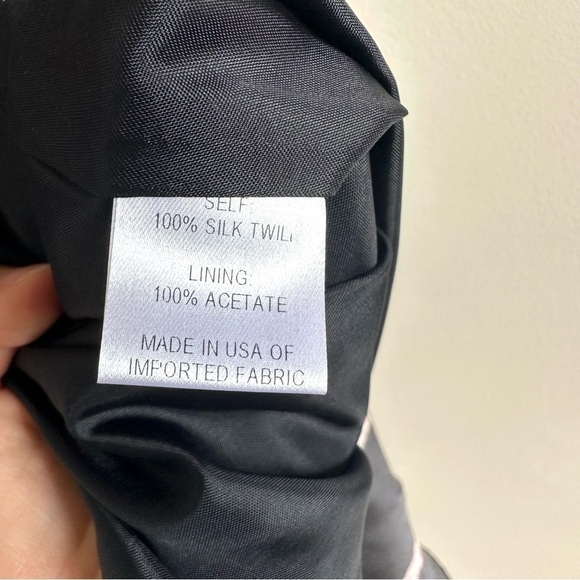 NWT Melly M 100% Silk Equestrian Print Ruffle Sleeve + Hem Mini Dress Black Pink - Picture 7 of 8